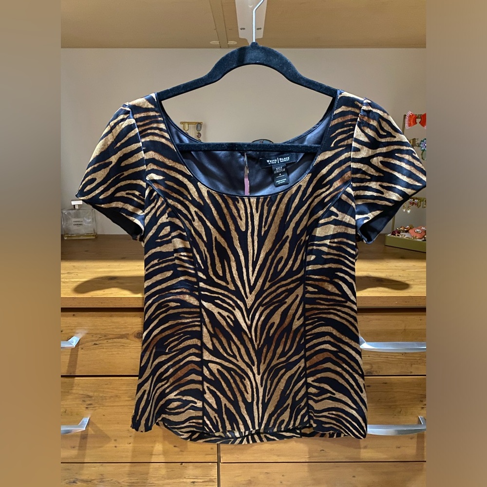 Silk Stretch Animal Print Top